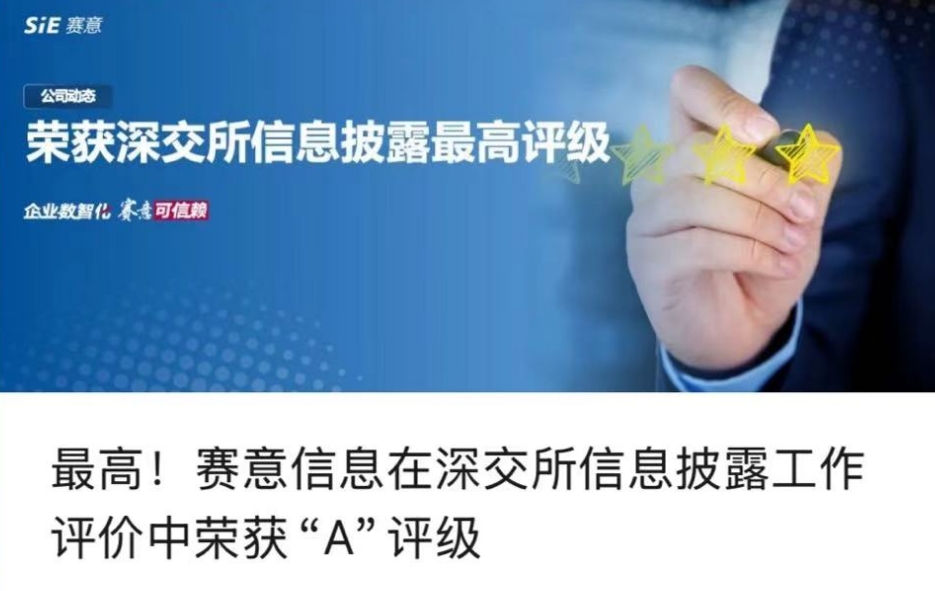 賽意信息在深交所信息披露工作評價(jià)中榮獲“A級”評級